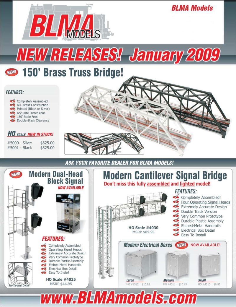 Toys Model Railroads & Trains Signals BLMA HO Modern Cantilever Signal